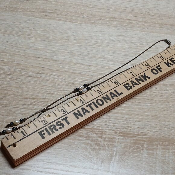 Vintage Beaded Costume Jewelry Black & White #5 - Picture 2 of 11